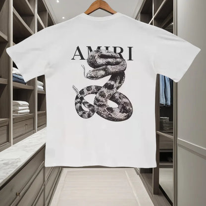 Snake Graphic Loose T - Shirt Light Luxury Trendy Short - Sleeve Unisex Versatile Casual Wear graphic t shirts pro choice
