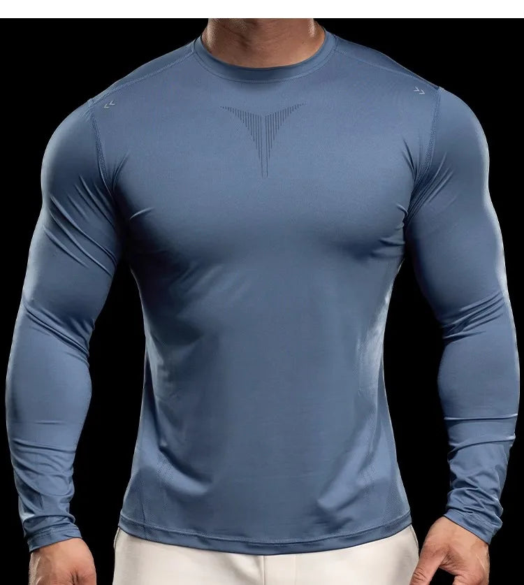 Autumn Sports Gym Fitness Clothes Tights Long-sleeved Running Training Bottoming Tops Long-sleeved T-shirts High Elasticity