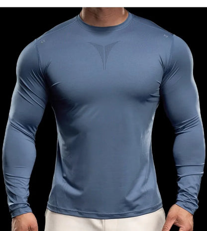 Autumn Sports Gym Fitness Clothes Tights Long-sleeved Running Training Bottoming Tops Long-sleeved T-shirts High Elasticity