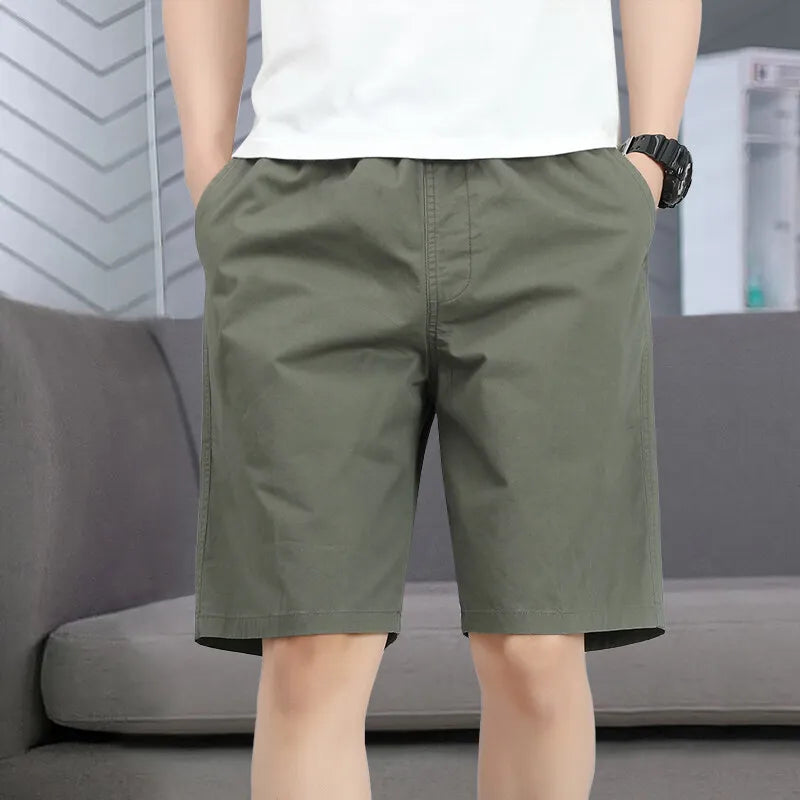 Mens Work Cargo Cotton Shorts Summer Casual Shorts Baggy Sports Gym Work Shorts Wide Leg