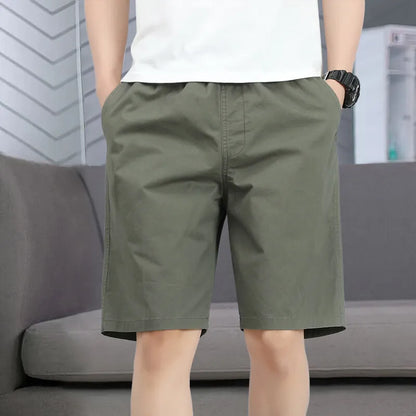 Mens Work Cargo Cotton Shorts Summer Casual Shorts Baggy Sports Gym Work Shorts Wide Leg