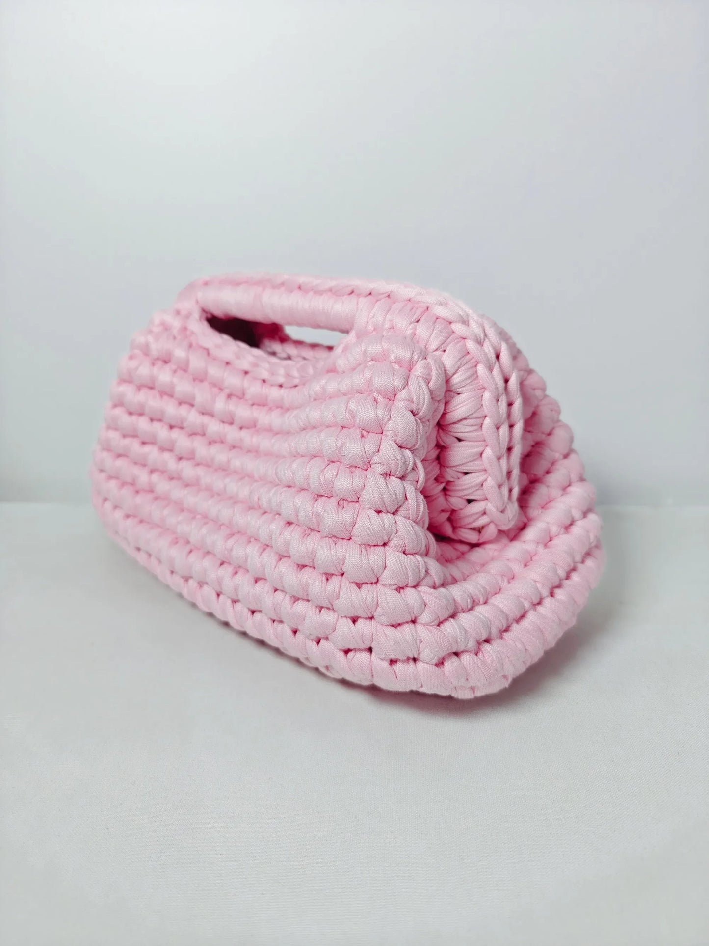 Yingzi Small Crochet Cluth Bag with Handle Handmade Evening Bag Makeup Bag