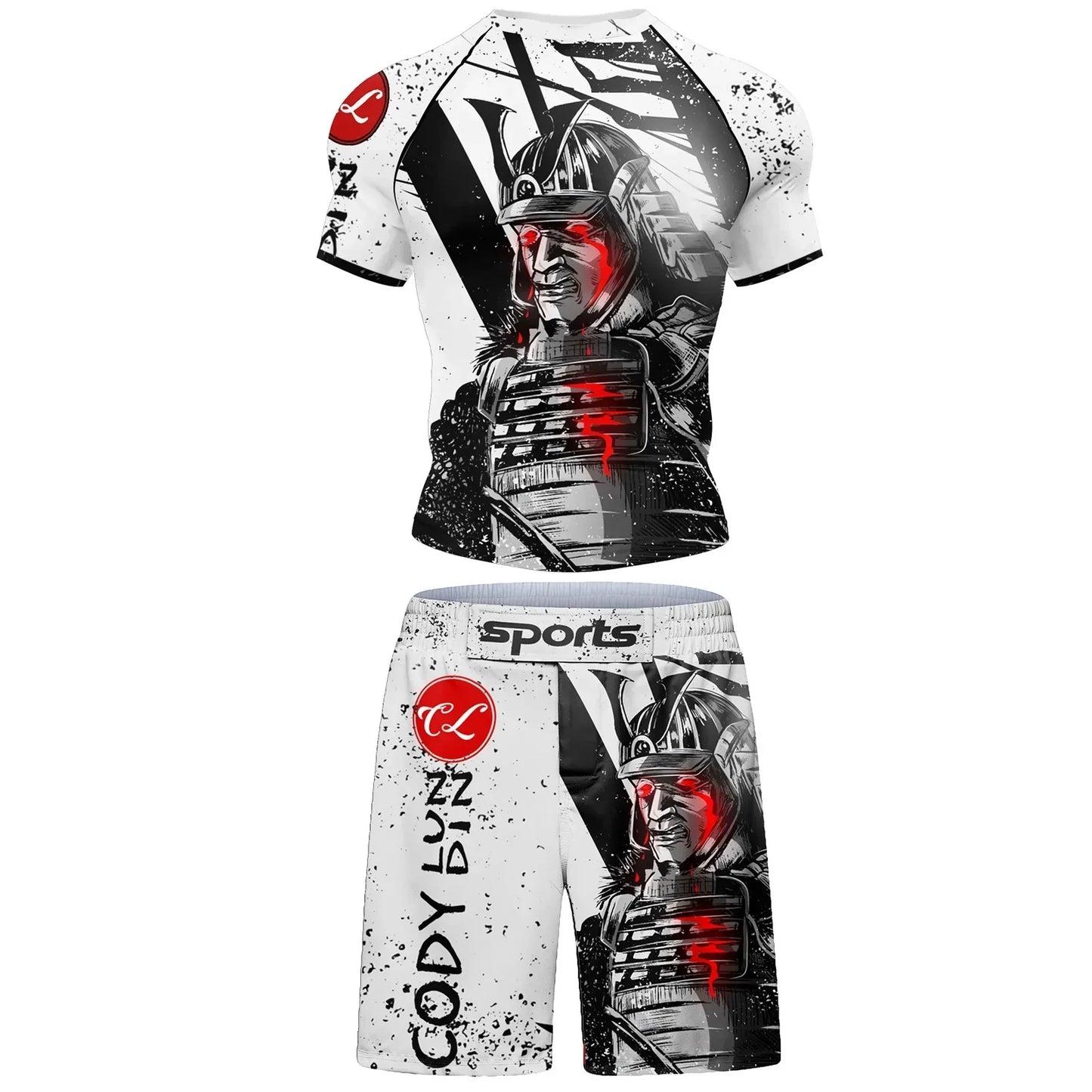 Popular Beach Surf Wear Short Sets For jiu jitsu Bjj No Gi Rashguard+Grappling Shorts Cool Westling stretchy Running Gym Clothes