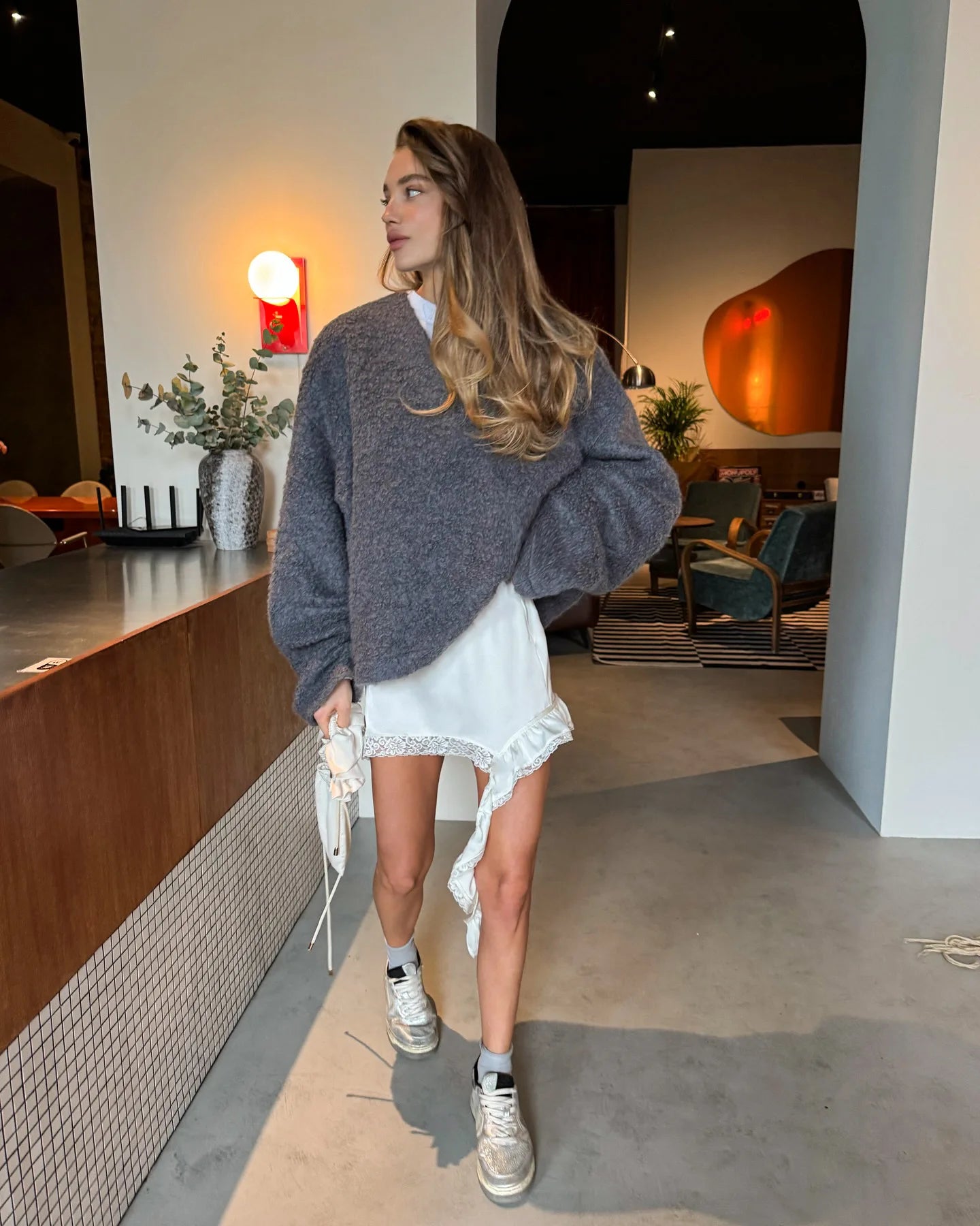 Summer Lace Satin Skirt For Women High Waist Printed Patchwork Slim Ruffled Casual Commute Clothes Female Y2k Skirt 2025