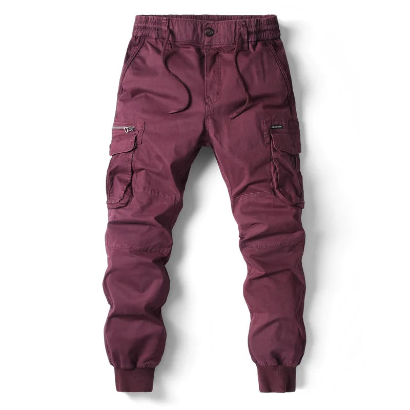 2025 New Spring Men's Cotton Cargo Pants Clothing Autumn Casual Fashion Elastic Waist Quality Pantalones Tipo Cargo Pants Men