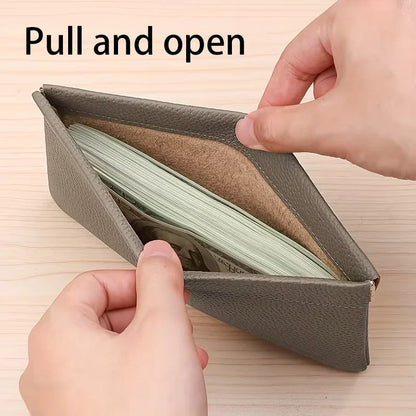 Sac de rangement en cuir PU pour portefeuille long, passeport, permis de conduire, porte-documents, câble de données, trousse à maquillage pour femmes et hommes