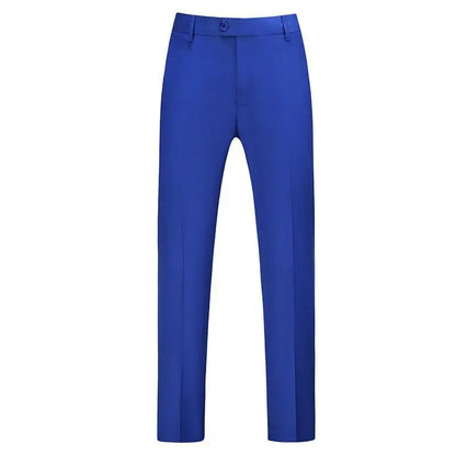 19 Colors High Quality Men's Solid Color Slim Fit Suit Pants Fashion Formal Business Social Groom Wedding High End Trousers
