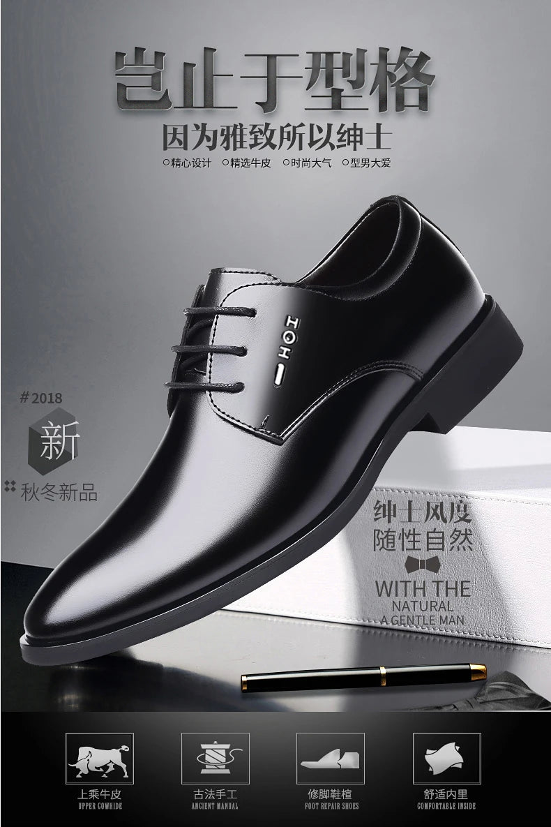 Men's New Business Leather Shoes Soft Soled Work Footwear Outdoor Non Slip Formal Shoes Fashion Casual Male Shoes Zapatos Homme