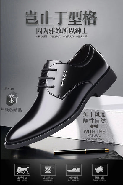 Men's New Business Leather Shoes Soft Soled Work Footwear Outdoor Non Slip Formal Shoes Fashion Casual Male Shoes Zapatos Homme