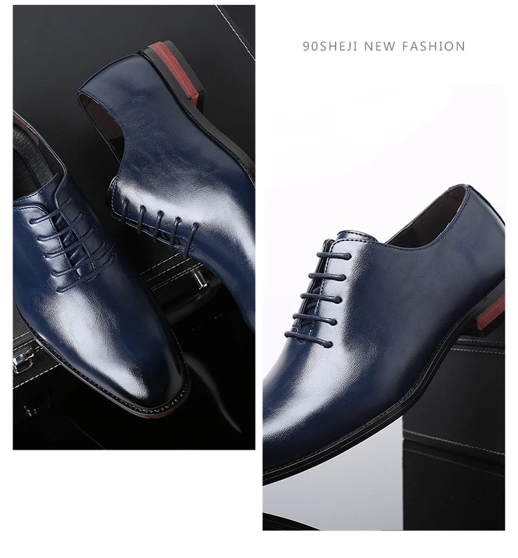 Fashion Business Dress Men Shoes Classic Leather Men's Formal Shoes Comfortable Slip On Dress Shoes Men Oxfords Size 47 48