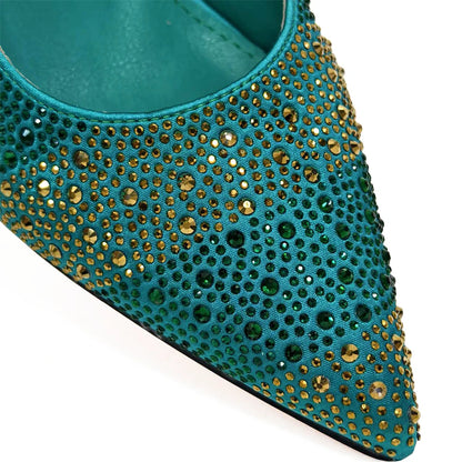 Venus Chan Fashionable Party Shoes and Bags Nigerian Women’s Party Suit Medium Heel Pointed Toe Women’s Shoes and Same Color Bag