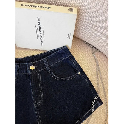 Dark Wash Denim Shorts Women's Petite Size Loose Wide Leg 2026 Summer New Casual Versatile Slim Fit Jean Shorts