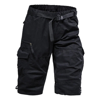 Men's Summer Casual Shorts Cotton Overalls Multi Pocket Knee Shorts American Style Sports Short Pants