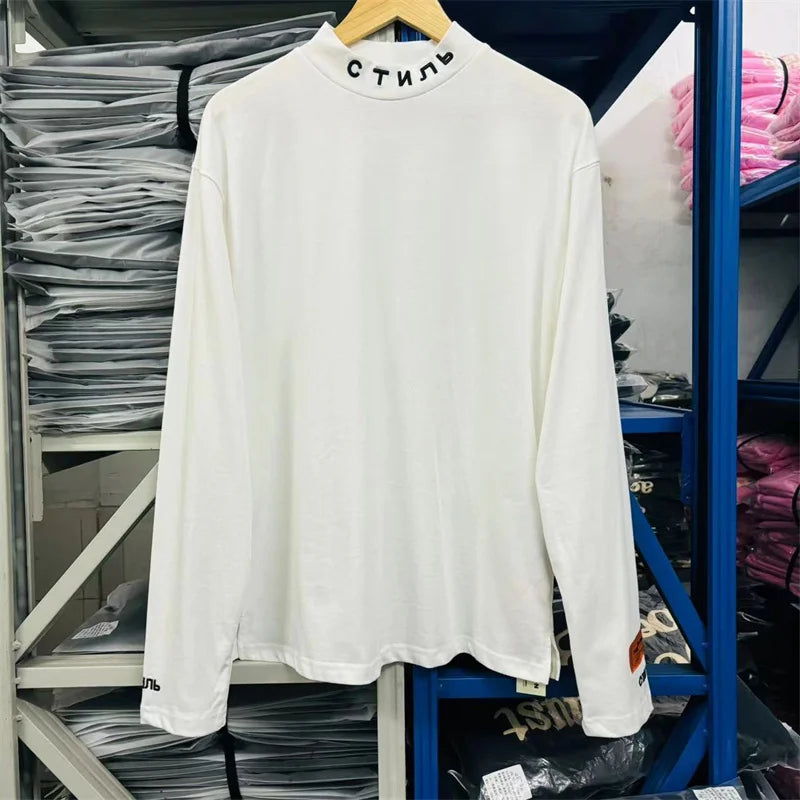 Black White Classic Letters Embroidery T-Shirt Men Women Simple Oversized Best Quality T Shirt Tops Casual Fashion Tees