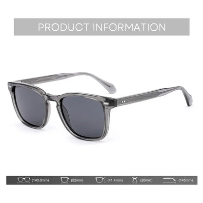 Acetate UV400 Polarized Sunglasses Prescription Custom Women Men  Square Optical Sun Glasses