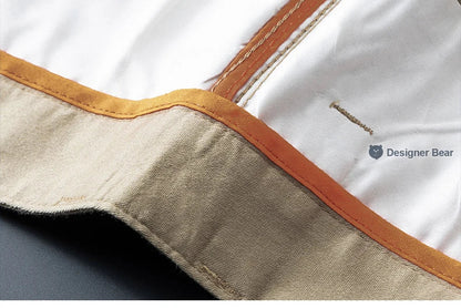 Brand Clothing Spring Summer Men's Casual Pants 97%Cotton Straight Solid Color Business Leisure Long Trousers Khaki Grey Blue