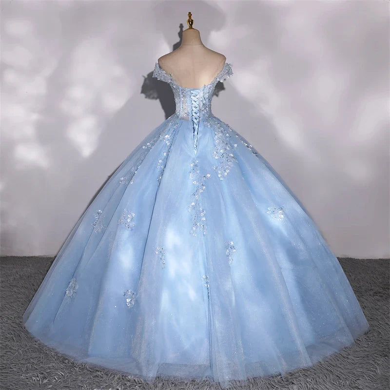 Shiny Party Dresses 15 Quinceanera Dresses Ball Gown Elegant Off Shoulder 15 Year Old Dress Customized Prom Gown Plus Size
