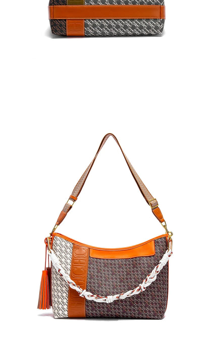 Large Capacity Commuter Women's Bag Women's Tote BagNew Splicing Design Dual Purpose Shoulder Bag