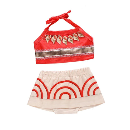 Moana Dress Costumes Cosplay Girl Dresses Anime Movie Moana Costume Halloween Costumes Gifts Kids Dress for Girls Outfit