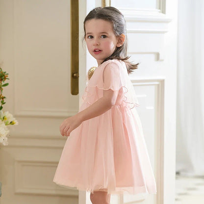 Girls Baby Princess Dress Summer Sweet Cute Embroidery Children Mesh Elegant Dress Party Outdoor Gentle DB2251139