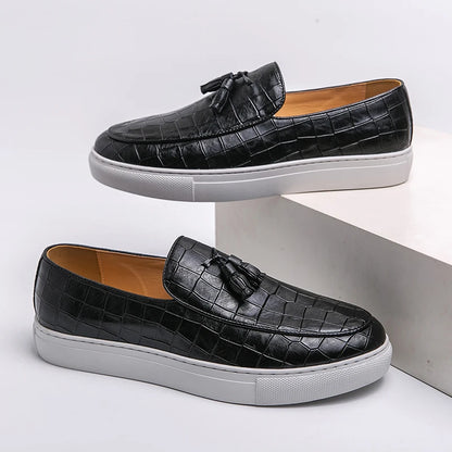 Zapatos De Hombre Loafers Men's Tassel Slip-On Comfortable Men Leather Shoes Casual Shoes Fashion Oxford Shoes Large Size 38-47