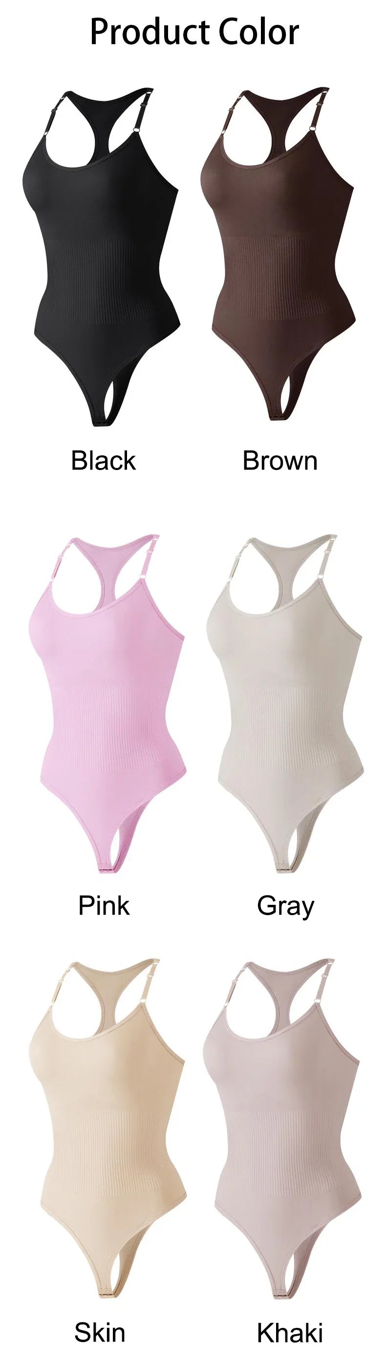 Seamless Shapewear Bodysuit Women Fajas Colombianas Full Body Shaper Thong Soft Tummy Control Butt Lifter Slimming Underwear