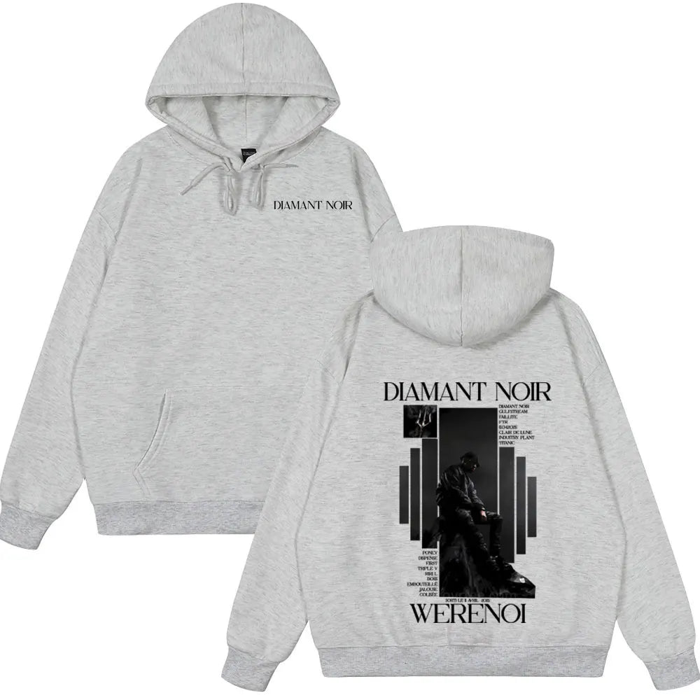 Hot Sale Hoody Rapper WeRenoi Diamant Noir Album Wear Men Women Hip Hop Fashion Clothing Male Cotton Clothes Vintage Streetwears