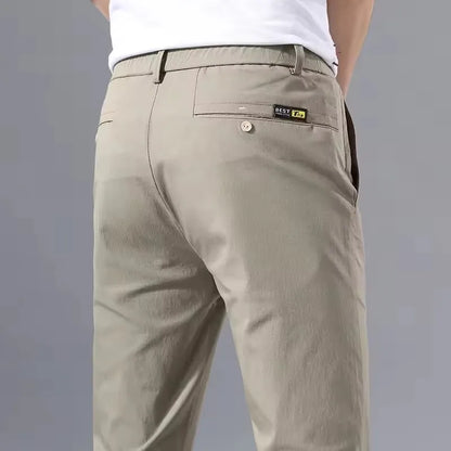 Summer Thin Slim Casual Pants Men Classic Business Cotton Stretch Golf Trousers Korean Male Clothing Work Khaki Chino Pants Man