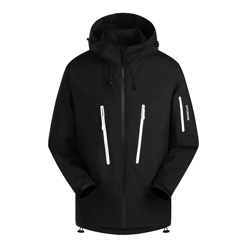 Spring New Men's Mountaineering Jacket Windproof and Waterproof Fabric Fashion Hip Hop Design Casual Oversize Outdoors Coat