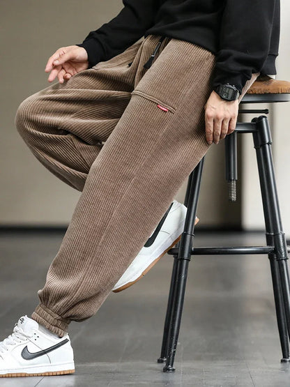 Pants Men Loose Fit Baggy Sweatpants Casual Fashion Streetwear Trend Autumn Winter Harem Joggers Trouser Male Plus SIze