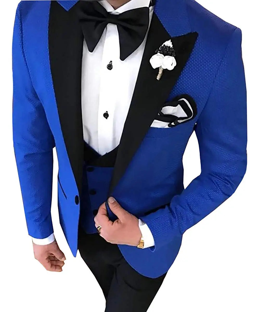 Custom Made Men Suits Terno Slim Groom Tuxedos Wedding Men Suits Terno Masculino (Jacket+Pant+Vest)