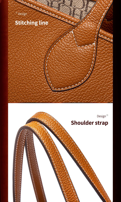 Double Sided Mother Child CaWomen's Tote Bag 2025 Autumn New Coffee Color Handbag