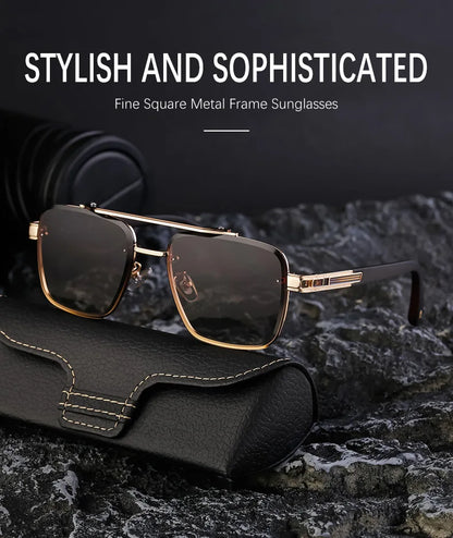 2025 Square Sunglass Men Luxury Sunscreen Rimless Sunglasses Women Vintage Fashion Glasses Gafas De Sol Hombre Lunette De Soleil