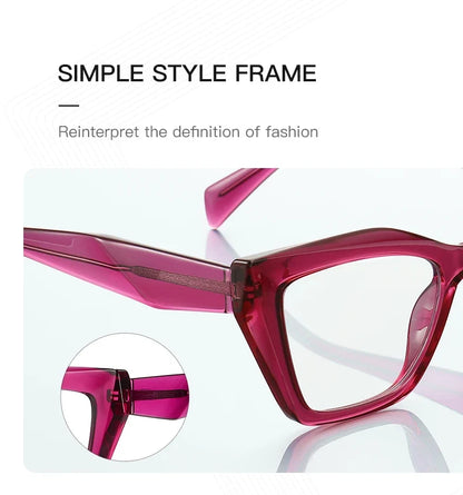Fashion Personalized Glasses Anti-blue Light Cat Eye Reading Glasses Can Be Customized Prescription Ladies Eyeglasses 2167