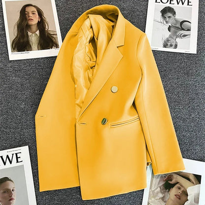 Casual Plaid Women's Suit Jacket Spring Autumn New Style Large Size Street Style Top Quality Polyester Commute Style Fashionable