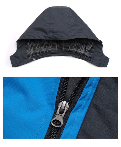Camping Hiking Jacket Men Autumn Outdoor Sports Coats Climbing Trekking Windbreaker Travel Waterproof Jackets Black