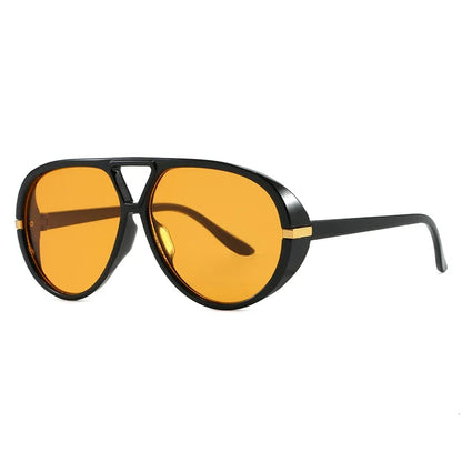Cycling Trendy Women Square Twin Bridge Pilot Sunglasses New Luxury Designer Shades Outdoor Driving Travel Female Sun Glasses