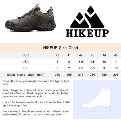Four-Season Men's Hiking Shoes Outdoor Sports Genuine Leather Wear-Resistant Climbing Shoes Rubber Sole Trekking Sneaker