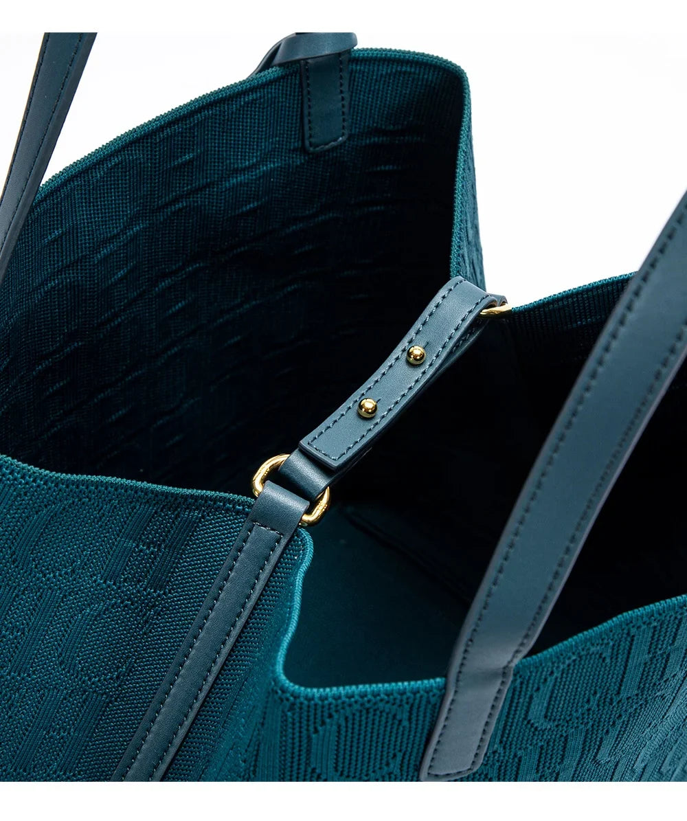 High Quality Craft Large Capacity Handbag Ladies Shoulder Bag Fashion Classic New Pure Color Outer Pocket Ladies Handbag