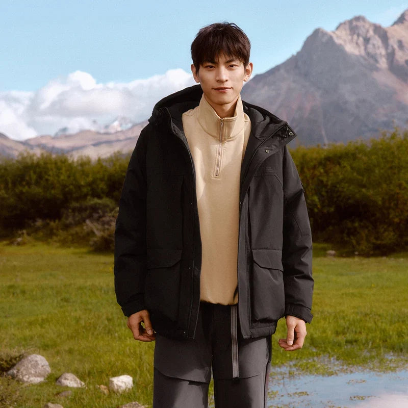 Down Jacket Men 2026 New Winter Couple Windproof Wear-Resistant and Warm Outdoor Contrasting Colors Outerwear