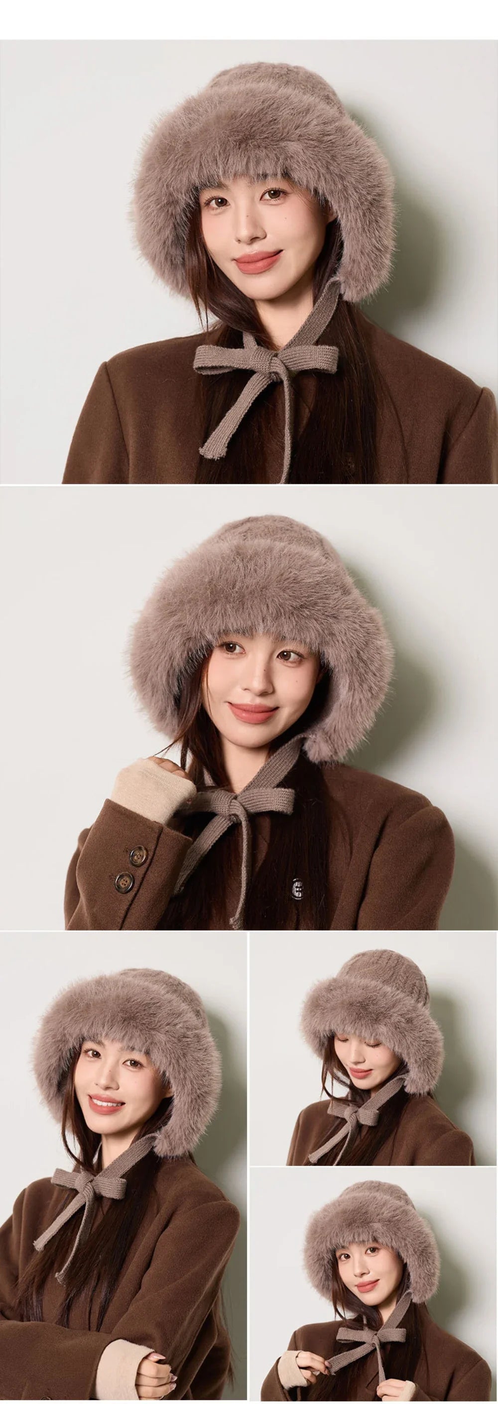 Knitted Hat New Thick Warm Winter Russian Hat Women Windproof Fluffy Fur Hat Lady Skullies Beanies Female Ski Earflap Cap
