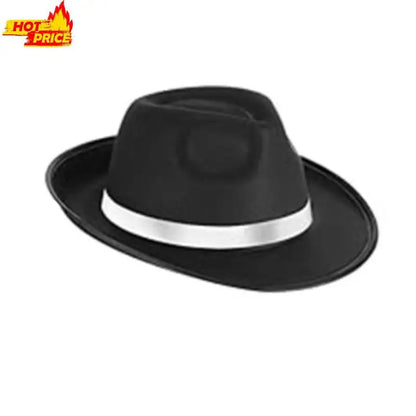 Elegant Fedoras Hat for Roleplay Costume Gentleman Hat with Roll Brims Adult Carnivals Party Panama Hat Headpieces