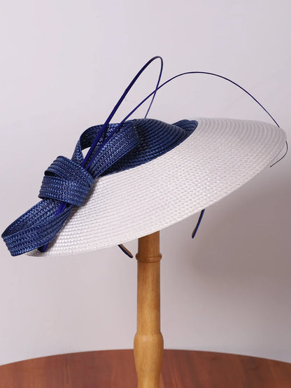 Fascinators Black White Weddings Pillbox Hat For Women Church Hat Sraw Fedora Black Wide Ladies Dress Kentucky Derby Hats