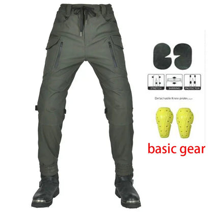 Motorcycle Riding Jeans Pants Waterproof reflective Soft Casual Inset Gear Wear-resistant Protective Layer On Hips And Knees