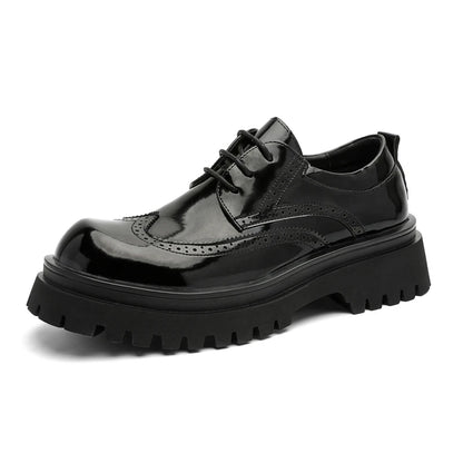Brand Man Shoes Formal Green Glossy Leather Shoes for Men Lace Up Oxfords for Male Wedding Party Office Business Casual Shoe Men