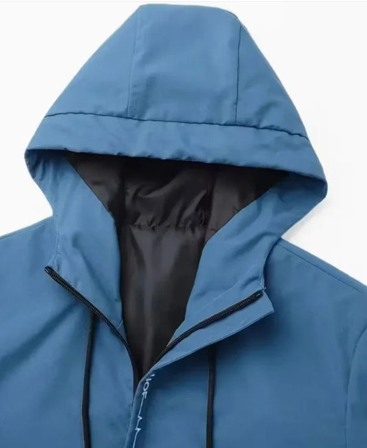2pcs Men'S Softshell Jacket and Pants Set | Hooded, Non-Stretch Fabric, Print Pattern, Casual Style, Perfect for Fall/Winter