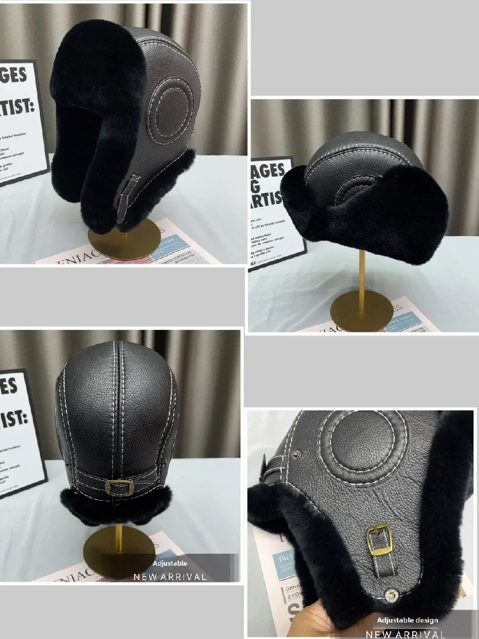 Domo Ushanka Fur Hat Winter Adult Keep Warm Cap Bomber Hats For Women Rex Rabbit Fur Hat With Ear Recommend Winter Sales