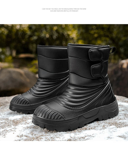 New men's winter snow boots thickened waterproof windproof warm boots comfortable outdoor mountaineering men's boots plus size