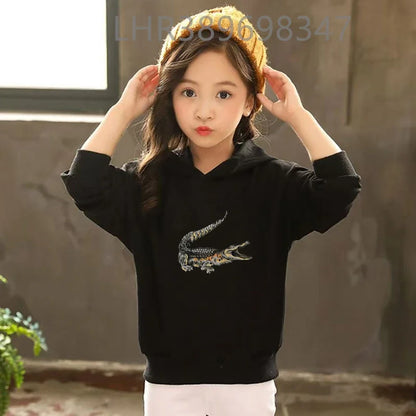 American Crocodile Hoodie Kids 3-12 Years Boys Girls Casual Tops+Pants Sets Children Long Sleeves Autumn New Fashion Clothes