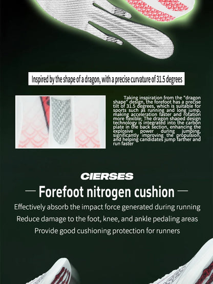 Men Carbon Plate Marathon Running Shoes Racing Shoes Professional Lightweight Technology Ultra-light Rebound Sneakers ﻿